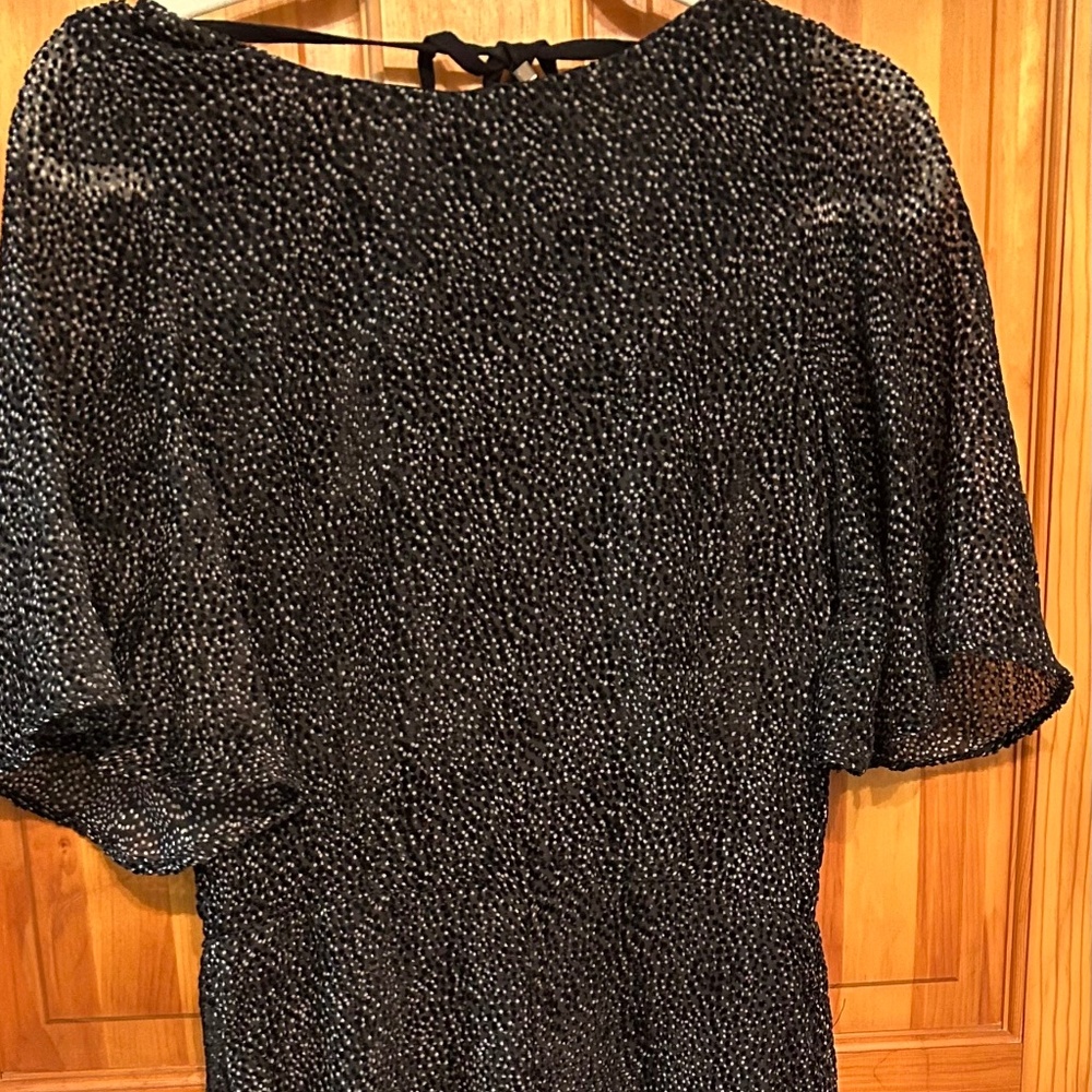 J5 Nordstrom NWT Line And Dot Velvet Polka Dot Print XS Jumpsuit Sheer